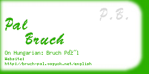 pal bruch business card